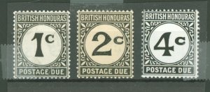 British Honduras #J1-J3 Unused Single (Complete Set)