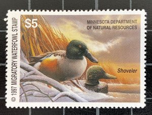 US Stamps-SC# Minnesota #21 - Duck Stamp - MNH - CV $11.00