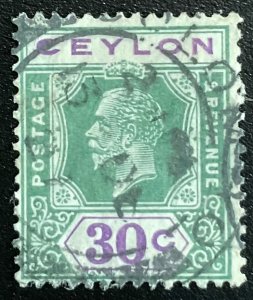 Ceylon #239a Used Single King Edward VII L23