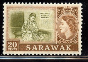 Sarawak #205, Mint Hinge