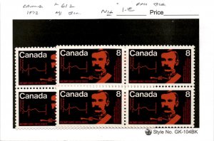 Canada, Postage Stamp, #612 (2 Ea) Blocks Mint NH, 1973 GA French (AB)