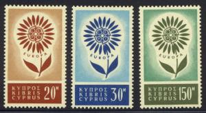 HALF-CAT BRITISH SALE: CYPRUS #244-46 Mint NH