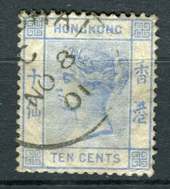 HONG KONG; Shanghai Treaty Port Cancel on QV 10c. value, 