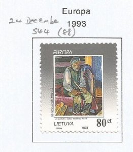 LITHUANIA - 1993 - Europa -  Perf Single Stamp - M L H