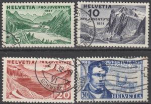 Switzerland #B57-60  F-VF Used CV $22.55 (S2408)