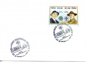 PERU 1996 COVER WITH SPECIAL CANCEL AREQUIPA 96 IV NATIONAL SCOUT JAMBOREE