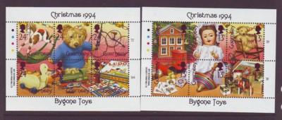 Guernsey Sc 541-2 1994  Christmas old toys stamp sheets mint NH