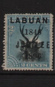 Labuan 1896 SG84 2c black & blue Jubilee overprint  - mint no gum