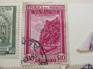 1940 Paraguay 10d Fine Used Stamp A11P27F148-