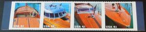 2007 41c Vintage Mahogany Speedboats Scott 4160-4163 Mint NH