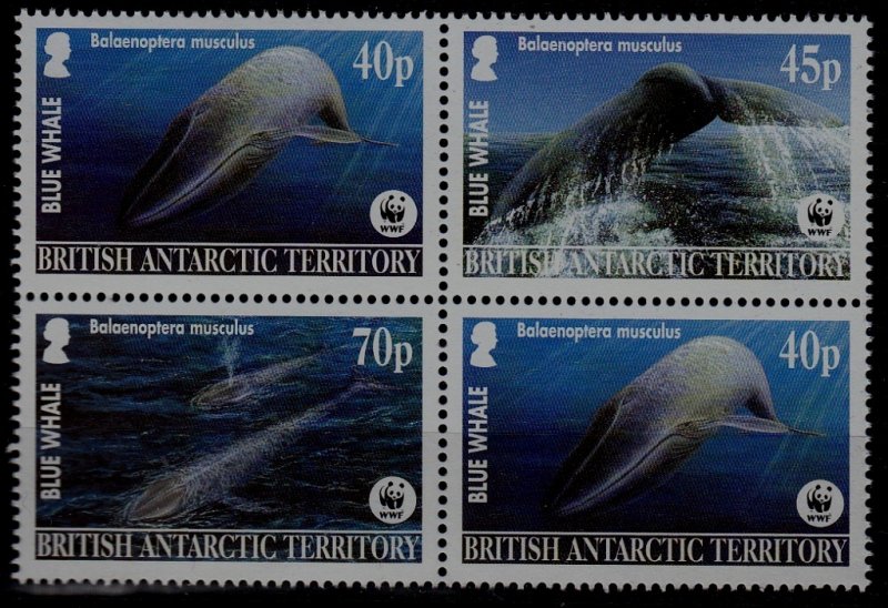 British Antarctic ter. 326-29 MNH WWF-03/Whales SCV10