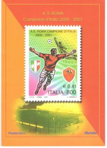 2001 Italy - Republic, Folder - Rome Champion of Italy n . 27 MNH **