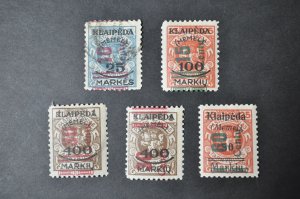 Memel sc# N87-N90 Used/MH OG Set Germany 1923 mint hinged n87-90