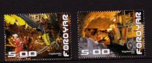 Faroe Islands Sc 427-8 2003 Tunnel stamps mint NH