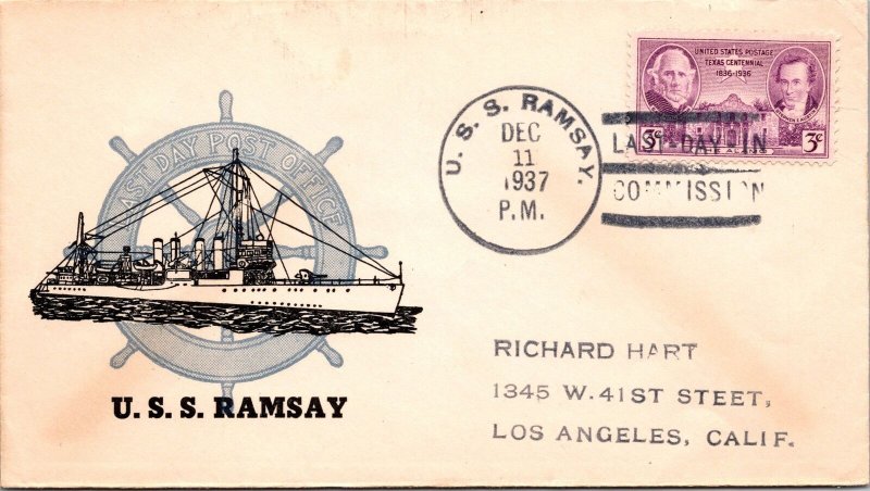 1937 - USS Ramsay, Last Day in Commission - USS Ramsay - F35272