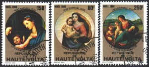 Upper Volta. 1980. 814-16. Raphael, painting, madonna. USED.