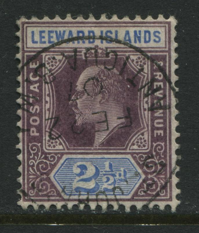 Leeward Islands KEVII 1905 2 1/2d used