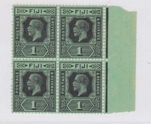 FIJI #103 1922 One shilling marginal block of 4 fresh VFNH