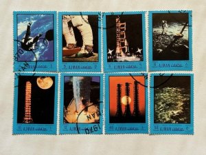 Ajman – Date Unknown – Grouping of 8 Space Stamps – SC# Unk – CTO