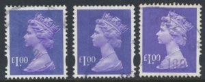 GB   Machin £1 SG Y1743  SC#  MH237  Used / FU see scan details   phosphors