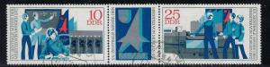Germany DDR Scott # 1410a, postally used, se-tenant, WZd278