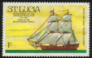 St. Lucia#379 - Prince of Orange British packet-MNH (SL-001)