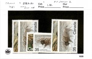 Canada, Postage Stamp, #883-884 (3 EA) Mint NH, 1981 Bison (AB)