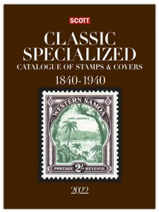 Scott CLASSIC Specialized Catalog 2022 of the World 1840-1940 - Reference Book 