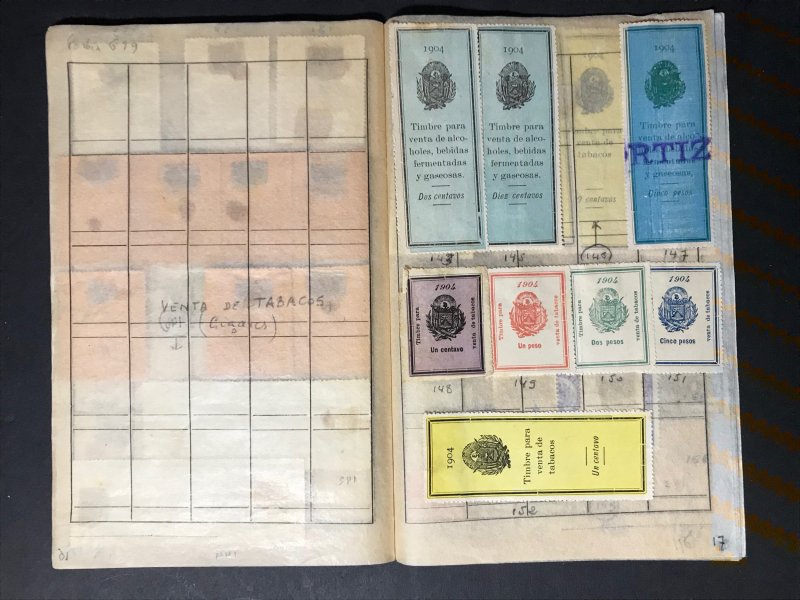 Central and South America Revenue Stamps Mint/Used 1891-1906 (242 Stamps)