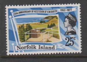 Norfolk Island 1977 QEII Anniversary Sc#218 MNH