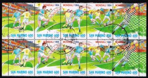 San Marino 1994,Sc.#1307 used FIFA World Cup 1994 - USA