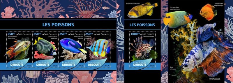 Z08 IMPERF DJB190603ab Djibouti 2019 Fishes MNH ** Postfrisch