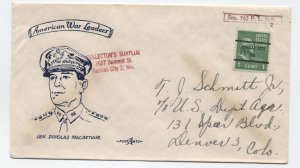 1940s 1ct prexie precancel Kansas City MO WWII patriotic Douglas MacArthur y9010