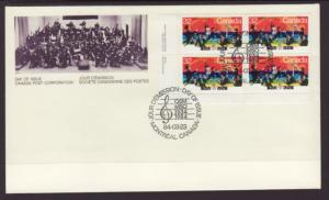 Canada 1010 Symphony Orchestra Plate Block Canada Post U/A FDC