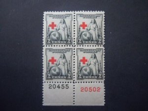 #702 2c Greatest Mother Plate Block EFO Cross Shift Error MNH OG VF #4b