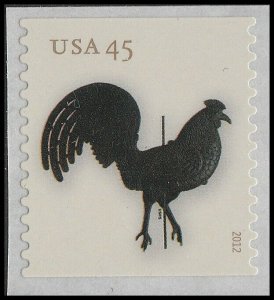 US 4616 Weather Vanes Rooster without Perch 45c single (1 stamp) MNH 2012