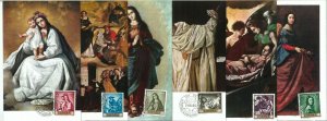 68896 - SPAIN - Set of 10 MAXIMUM CARDS 1963 - ART Zurbaran-