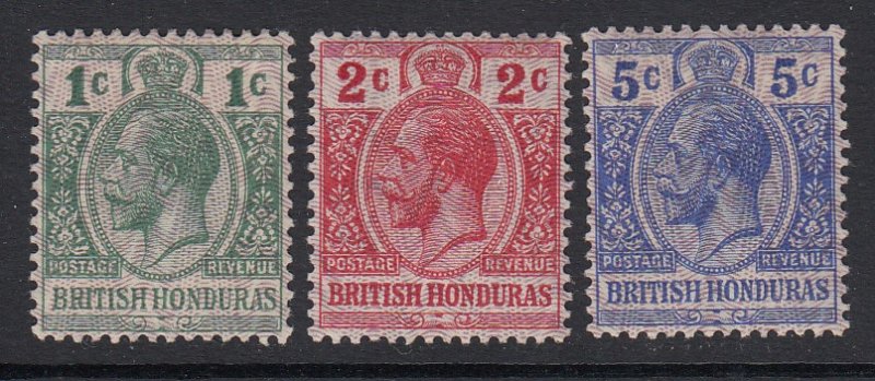 British Honduras, Sc 85-87 (SG 111-113), MLH