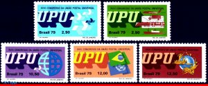 1627-31 1639-42 BRAZIL 1979 UPU, UNIVERSAL POSTAL UNION DAY AND CONGRESS, MNH