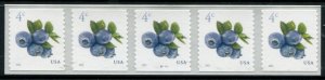 5653 US 4c Blueberries SA coil, MNH PNC/5 #B111111 w/back #on# from roll of 3k
