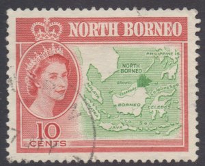 North Borneo Scott 284 - SG395, 1961 Elizabeth II 10c used