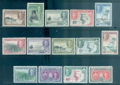 Nyasaland Protectorate #68-81  MNH  Scott $976.80