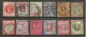 Great Britain  Scott #111-122  Used   Scott CV $250.00