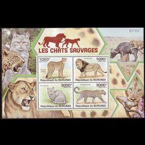 Burundi 2011. - Mammals - Wild cats ** MNH Souvenir sheet (perforated)