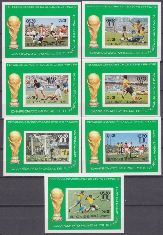 1978 Sao Tome and Principe B18b-B24b 1978 FIFA World Cup in Argentina 60,00 €