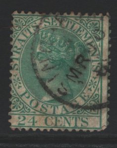 Straits Settlements Sc#15a Used