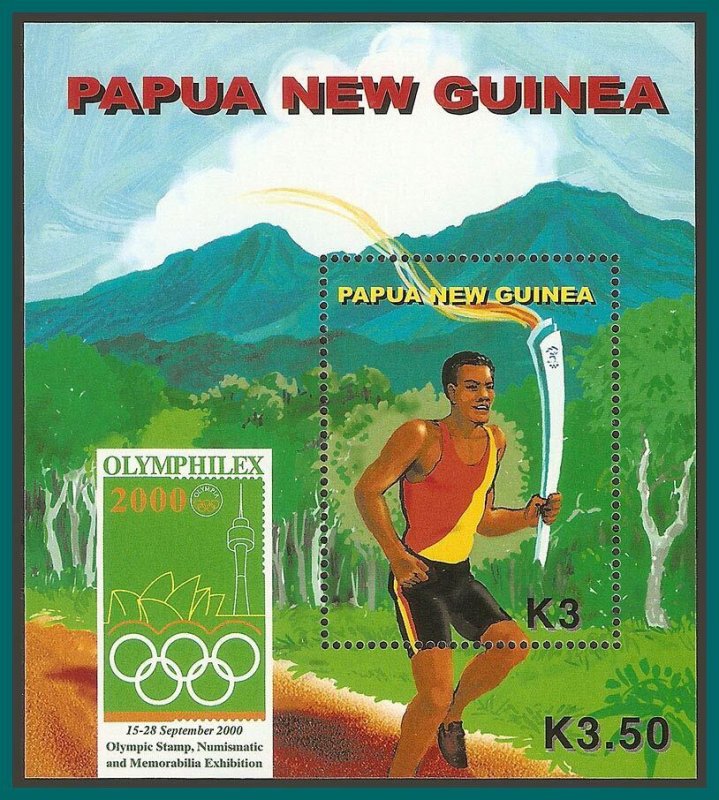 Papua New Guinea 2000 Olympic Games, MS MNH #996,SGMS887