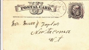 1881, Puyallup to New Tacoma, WA Territory, 3 Known EKU (39683)