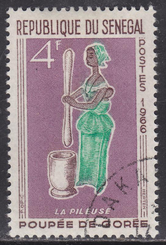 Senegal 264 Woman Pounding Grain 1966