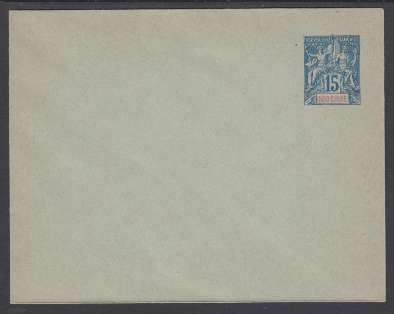 Indo-China H&G B2 mint 1892 15c Navigation & Commerce Envelope, VF